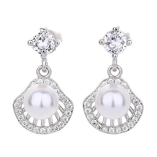 Foto 1 | Foto 1 | Pendientes Huoguo Shell Haoshi Pearl De Plata 925 Para Mujer - Venta Internacional.