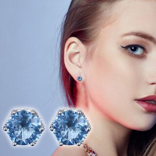 Foto 2 | Foto 2 | Pendientes Huoguo Fashion Blue Zircon Bohemian Vintage Para Mujer - Venta Internacional.