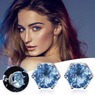 Foto 4 | Foto 4 | Pendientes Huoguo Fashion Blue Zircon Bohemian Vintage Para Mujer - Venta Internacional.