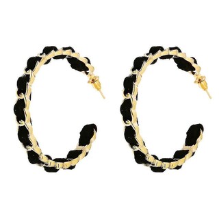 Foto 1 | Foto 1 | Pendientes Huoguo  Cadena Metálica De Franela  Círculo Con Extremo Abierto - Venta Internacional.
