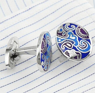 Foto 2 | Foto 2 | Gemelos Huoguo Exquisitos Ovalados Esmaltados Retro Chapados En Flores - Venta Internacional.