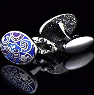 Foto 3 | Foto 3 | Gemelos Huoguo Exquisitos Ovalados Esmaltados Retro Chapados En Flores - Venta Internacional.