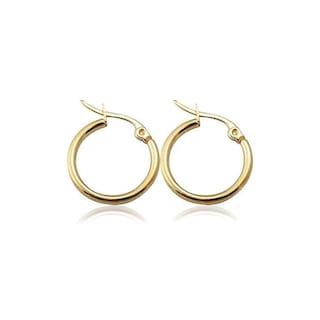 Foto 1 | Foto 1 | Pendientes Huoguo Classic Con Forma De Aro Redondo De Acero Inoxidable De 25 Mm - Venta Internacional.