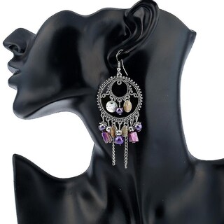Foto 2 | Foto 2 | Pendientes Con Adornos Bohemios  Cadena Redonda Y Borla | Huoguo - Venta Internacional.