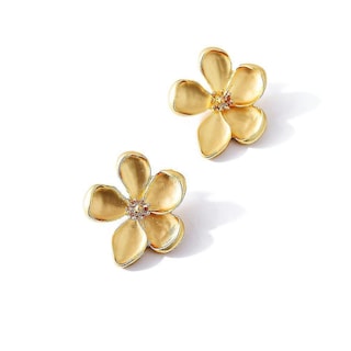 Foto 2 | Foto 2 | Pendientes Huoguo Flowerv De Aleación De Metal Dorado Para Regalo De Cumpleaños - Venta Internacional.