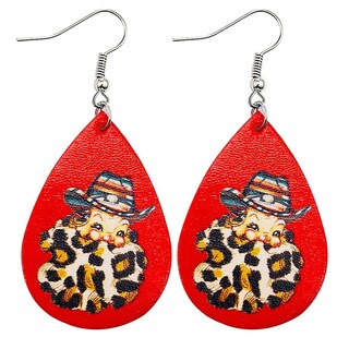Foto 2 | Foto 2 | Pendientes Huoguo  Adornos Navideños De Cuero De Estilo Retro - Venta Internacional.