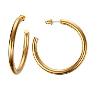 Foto 1 | Foto 1 | Pendientes Huoguo Dorados De Acero Inoxidable Minimalistas De 42 Mm Para Mujer - Venta Internacional.