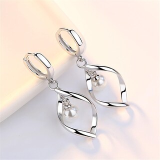 Foto 4 | Foto 4 | Pendientes Huoguo Girating Heart Pearl Para Mujer  Largos Y Retorcidos - Venta Internacional.