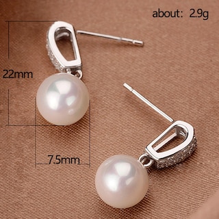 Foto 3 | Foto 3 | Pendientes Huoguo Fashion Con Perlas De Imitación Y Circonitas Para Mujer - Venta Internacional.