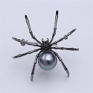 Foto 2 | Foto 2 | Broche Huoguo Spider De Aleación Femenina De Alta Gama Con Perla De 5 Cm X 4 Cm - Venta Internacional.