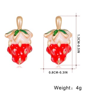 Foto 3 | Foto 3 | Pendientes Huoguo Cartoon Fresa Fashion Para Mujer - Venta Internacional.