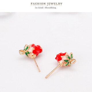 Foto 5 | Foto 5 | Pendientes Huoguo Cartoon Fresa Fashion Para Mujer - Venta Internacional.