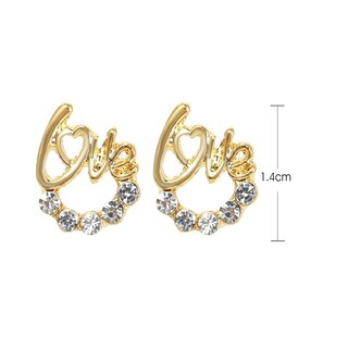 Foto 1 | Foto 1 | Pendientes De Tuerca Huoguo Love Fashion Metal Y Diamante Plata S925 - Venta Internacional.