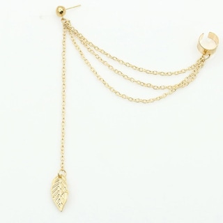 Foto 2 | Foto 2 | Pendientes Huoguo Estilo Punk Rock Con Forma De Hoja Y Borla Para Mujer - Venta Internacional.