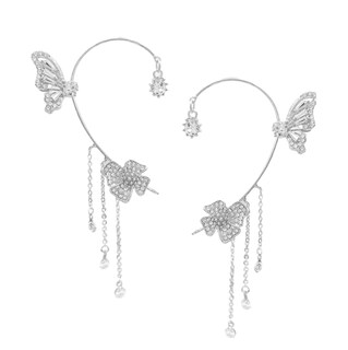 Foto 1 | Foto 1 | Aretes Xtellar De Mariposas Trepadoras En Clip Con Brillantes De Circonita - 2 Piezas Con Caja