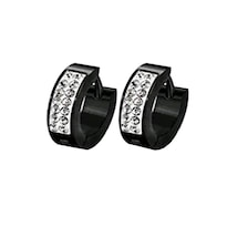 Pendiente Flash Diamond Unisex De Acero De Titanio De Doble Cara - Venta Internacional.