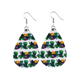 Foto 2 | Foto 2 | Pendientes Huoguo Con Forma De Gota Verde Para El Día De San Patricio Para Mujer - Venta Internacional.