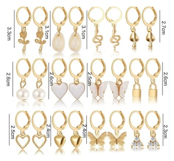 Foto 2 | Foto 2 | 12 Pares De Aretes Bisutería Para Mujer