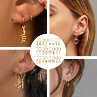 Foto 7 | Foto 7 | 12 Pares De Aretes Bisutería Para Mujer