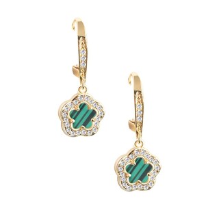 Foto 1 | Foto 1 | Aretes De Mujer Chapa De Oro 18k Trébol