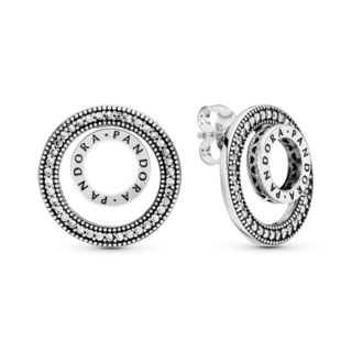 Foto 1 | Foto 1 | Aretes De Botón Círculo Con Logotipo Pandora Joya Original 297446cz Joyería De Lujo Para Mujer Ideal Para Regalo Elegante