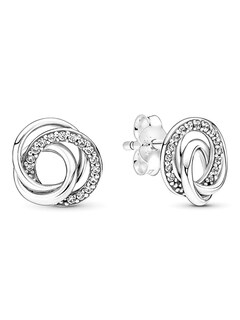 Foto 1 | Foto 1 | Aretes Pandora De Botón Círculos Entrelazados Siempre 291076c01 Joyería De Lujo Para Mujer Ideal Para Regalo Elegante