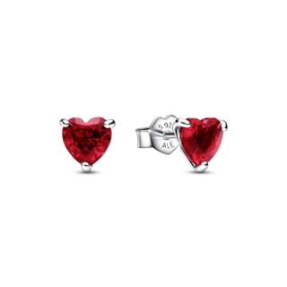 Foto 1 | Foto 1 | Aretes Pandora De Botón Corazón Rojo Joya Original 292549c01 Joyería De Lujo Para Mujer Ideal Para Regalo Elegante