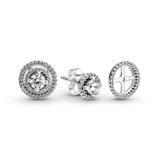 Foto 2 | Foto 2 | Aretes Pandora De Botón Halo Doble Reluciente Joya Original 299411c01 Joyería De Lujo Para Mujer Ideal Para Regalo Elegante