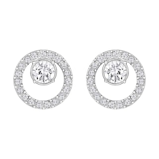 Foto 1 | Foto 1 | Aros Swarovski Creativity Circle Pequeños Blanco Baño Rodio 5201707 Joyería De Lujo Para Mujer Ideal Para Regalo