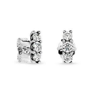 Foto 7 | Foto 7 | Aretes Pandora De Botón Centelleantes Joya Original 290725cz Joyería De Lujo Para Mujer Ideal Para Regalo Elegante