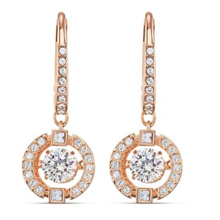 Foto 1 | Foto 1 | Aretes Swarovski Sparkling Dance Blanco Baño Tono Oro Rosa 5504753 Baño De Oro Rosa 14k Joyería De Lujo Para Mujer