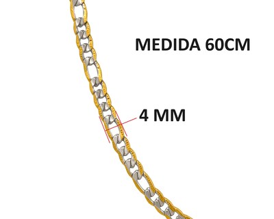 Foto 5 | Foto 5 | Cadena Tejido 3x1 60 cm Acero Inoxidable Bicolor CH13
