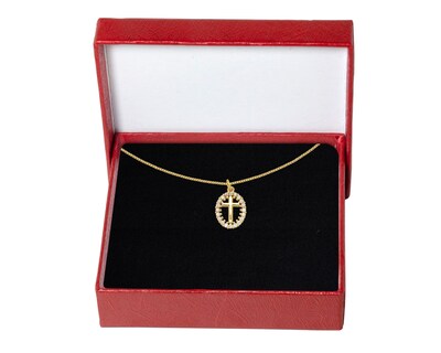 Foto 5 | Foto 5 | Gargantilla Cruz Circonias Horoz Ch68 42 cm Chapa de Oro de 18k