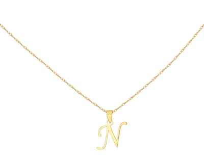 Foto 2 | Foto 2 | Gargantilla Inicial Lisa ''n'' 45cm Horoz 10k C1711