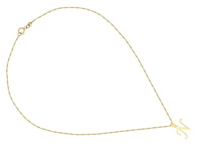 Foto 3 | Foto 3 | Gargantilla Inicial Lisa ''n'' 45cm Horoz 10k C1711