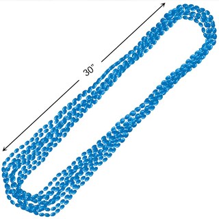 Foto 2 | Foto 2 | Collar Amscan Con Cuentas Metálicas Azules De 30 Pulgadas (paquete De 8) - Venta Internacional.