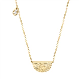 Foto 1 | Foto 1 | Colgante con Forma de Moneda Grabada Pavoi Chapado en Oro Amarillo de 14 Quilates - Venta Internacional