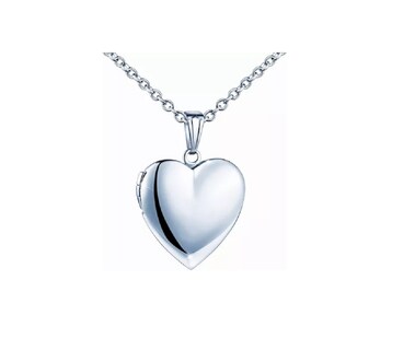 Foto 1 | Foto 1 | Collar Con Urna Cenizas Collar De Corazó Inoxidable Plata