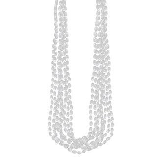 Foto 1 | Foto 1 | Collares Amscan Con Cuentas Metálicas Plateadas De 30 Cm, Paquete De 8 - Venta Internacional.