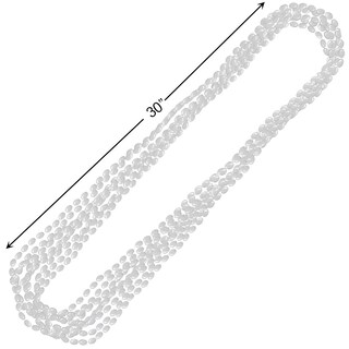 Foto 2 | Foto 2 | Collares Amscan Con Cuentas Metálicas Plateadas De 30 Cm, Paquete De 8 - Venta Internacional.