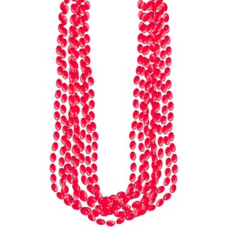Foto 1 | Foto 1 | Collares Amscan Con Cuentas Metálicas Rojas De 30 Cm (paquete De 8) - Venta Internacional.
