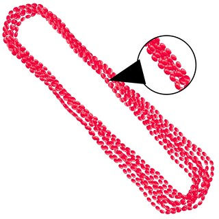 Foto 2 | Foto 2 | Collares Amscan Con Cuentas Metálicas Rojas De 30 Cm (paquete De 8) - Venta Internacional.
