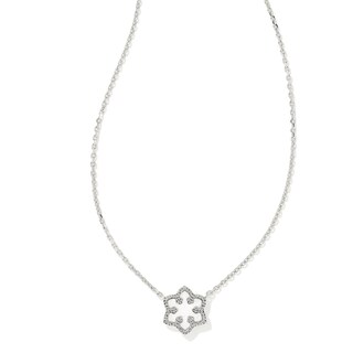 Foto 1 | Foto 1 | Collar Kendra Scott Con Colgante En Forma De Copo De Nieve Chapado En Ópalo Rodio - Venta Internacional.