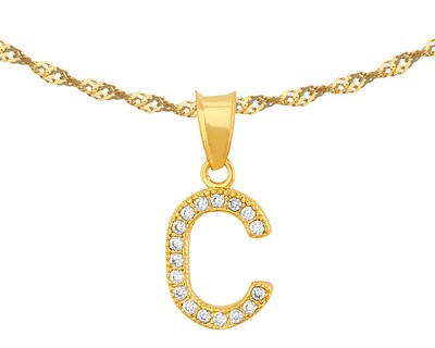 Foto 1 | Foto 1 | Gargantilla Inicial ''c'' 45cm De Chapa De Oro 18k Ch85