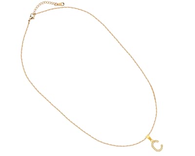Foto 2 | Foto 2 | Gargantilla Inicial ''c'' 45cm De Chapa De Oro 18k Ch85