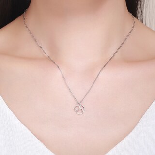 Foto 2 | Foto 2 | Collar Gato Corazón De Plata .925 Con Cadena De Plata Ajustable