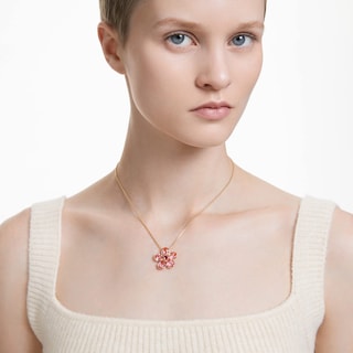 Foto 5 | Foto 5 | Colgante Idyllia De Swarovski Con Flor Rosa En Tono Dorado - Venta Internacional.