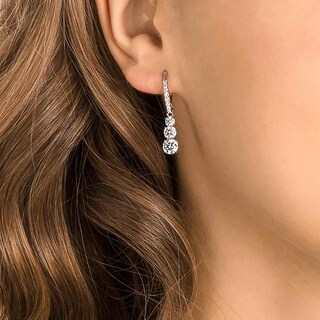 Foto 6 | Foto 6 | Pendientes Swarovski Stilla Attract Trilogy Con Cristales Blancos - Venta Internacional.