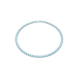 Foto 1 | Foto 1 | Collar Swarovski Matrix Tennis Con Cristales De Color Azul Brillante Rodio - Venta Internacional.