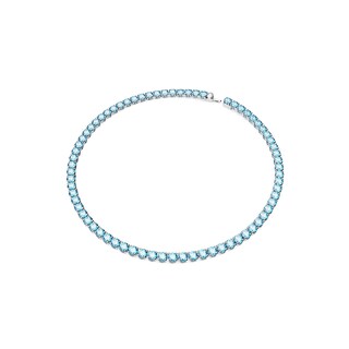 Foto 2 | Foto 2 | Collar Swarovski Matrix Tennis Con Cristales De Color Azul Brillante Rodio - Venta Internacional.